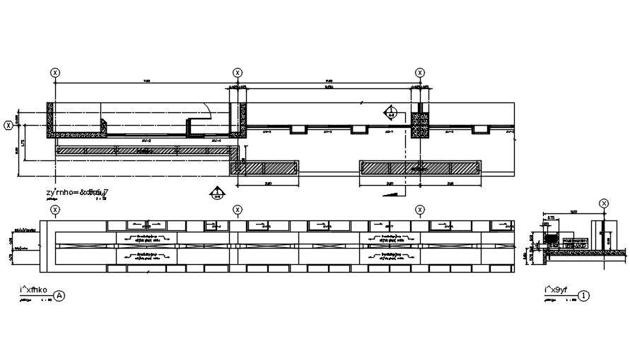 CAD 2D Drawing DWG file window wall section details are given.Download ...