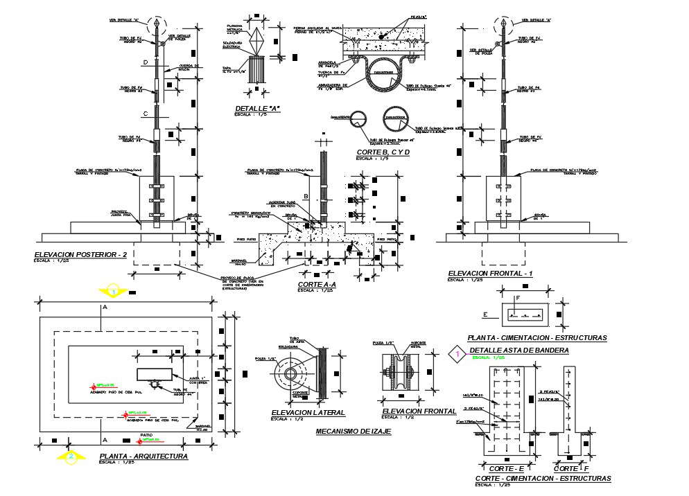 Flag Pole Detail Drawing In Dwg File Cadbull | Images And Photos Finder