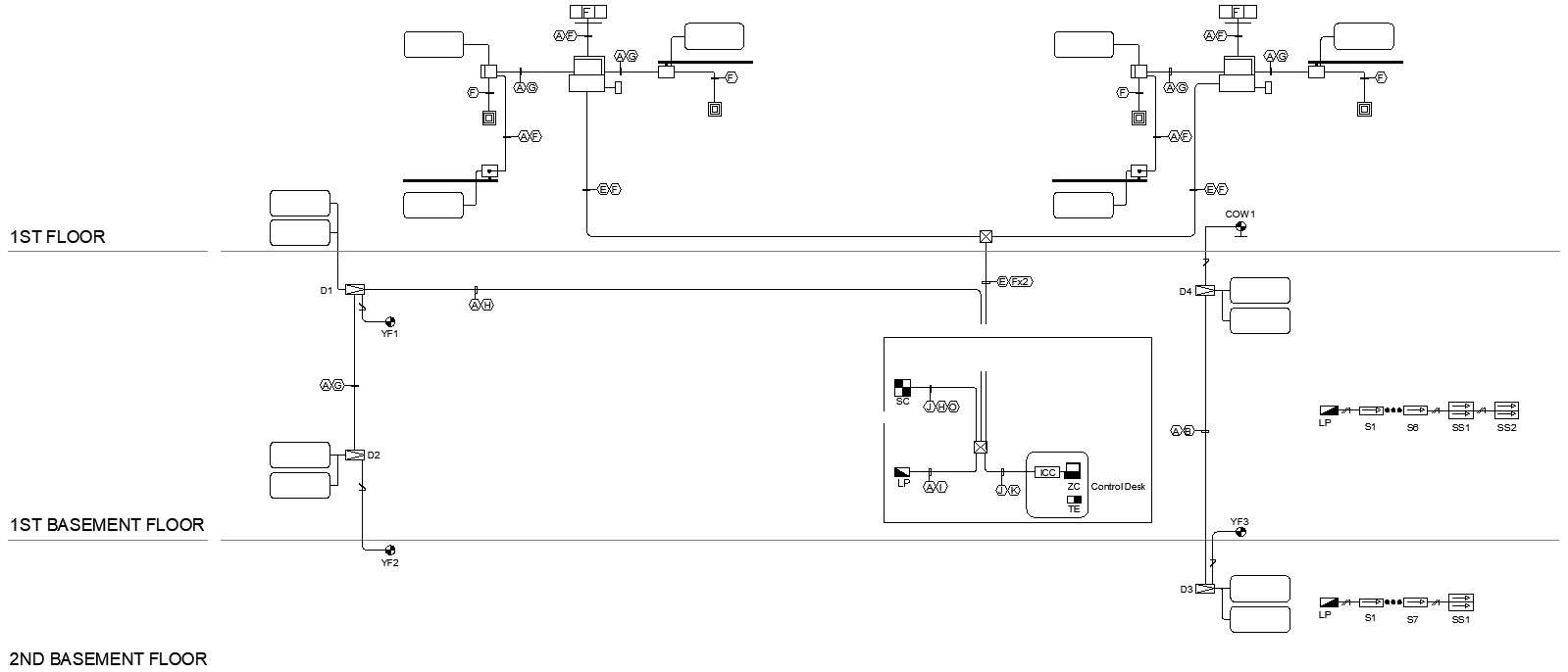 CAD Drawing file showing the details of the Parking system block ...