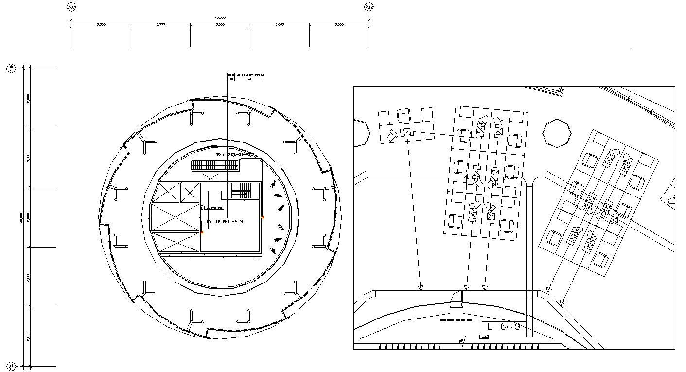 CAD Drawing file showing the details of the floor plan of Electrical ...