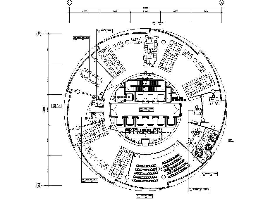 CAD Drawing file shows the details of the High rise office building ...