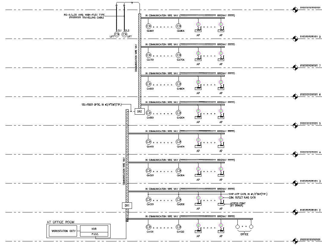 Cctv Wiring Details In Autocad Dwg File Cadbull