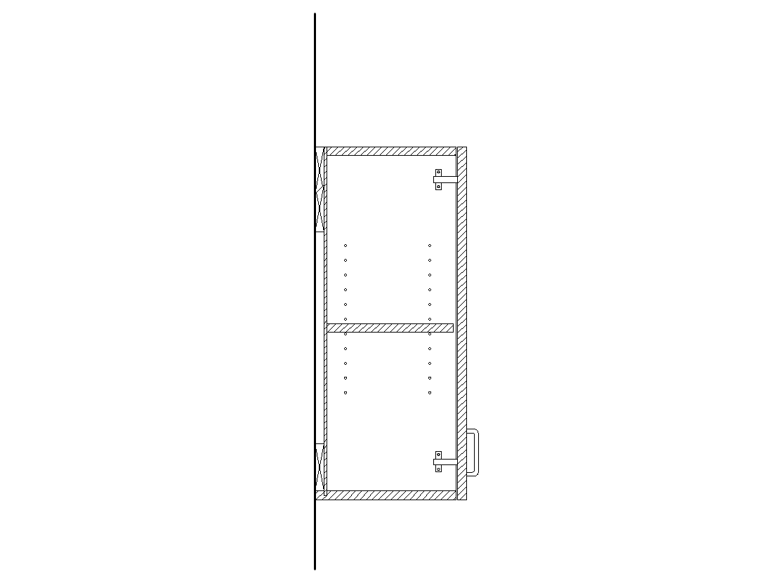 Cabinet Section dwg file - Cadbull