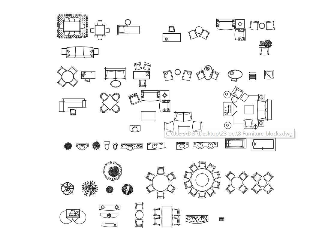 Cad Blocks Furniture Free Download - Cadbull