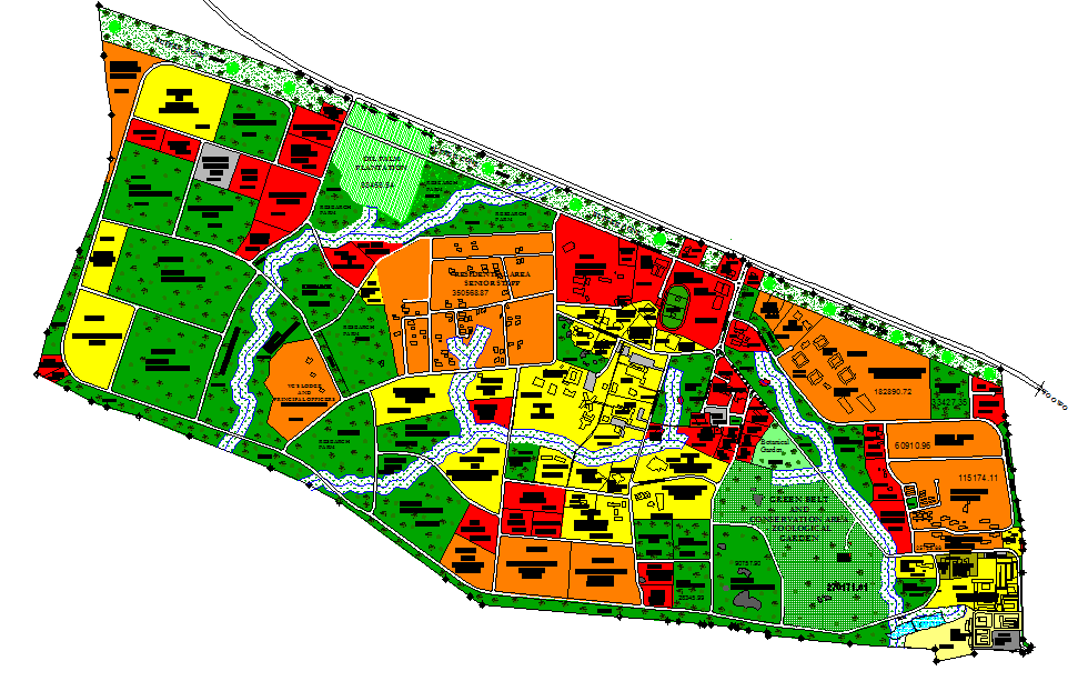 Campus Master Plan Of Technology University - Cadbull