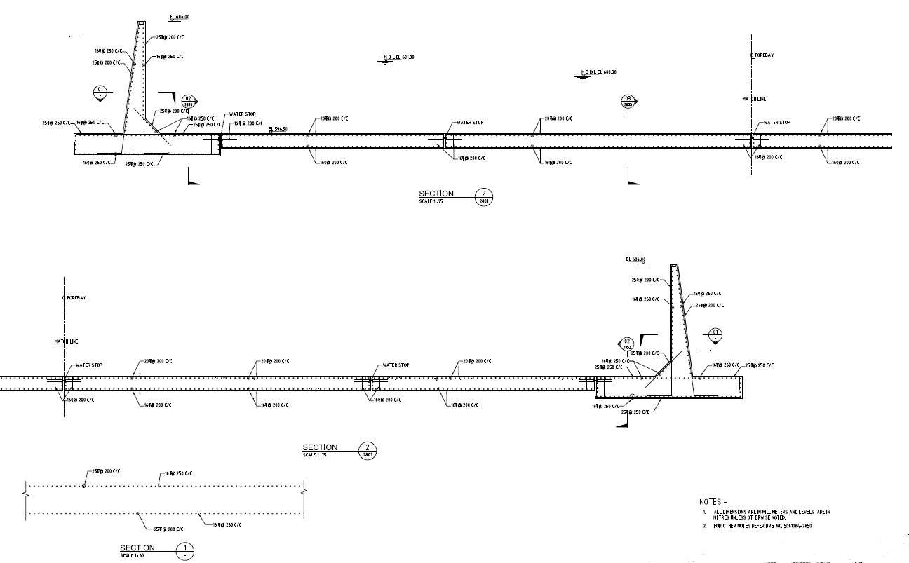 Cantilever Retaining Wall Detail