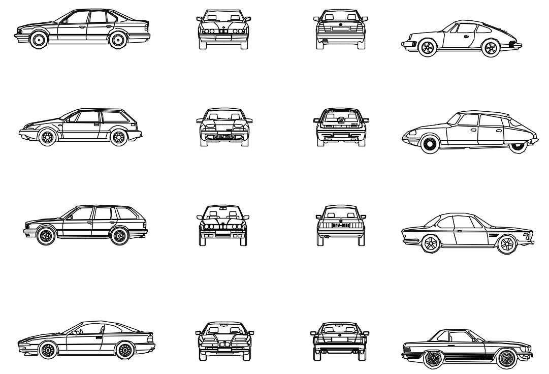 Unique Car Top View Elevation Block Cad Drawing Details Dwg File ...