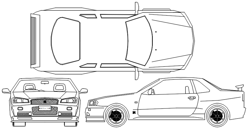 Car blocks in autocad - Cadbull