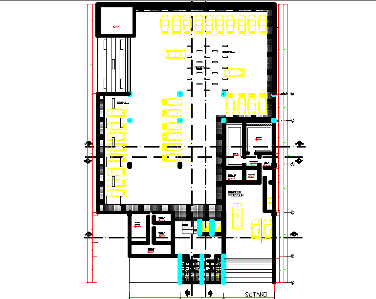 Car Parking Basement Dwg File - Cadbull