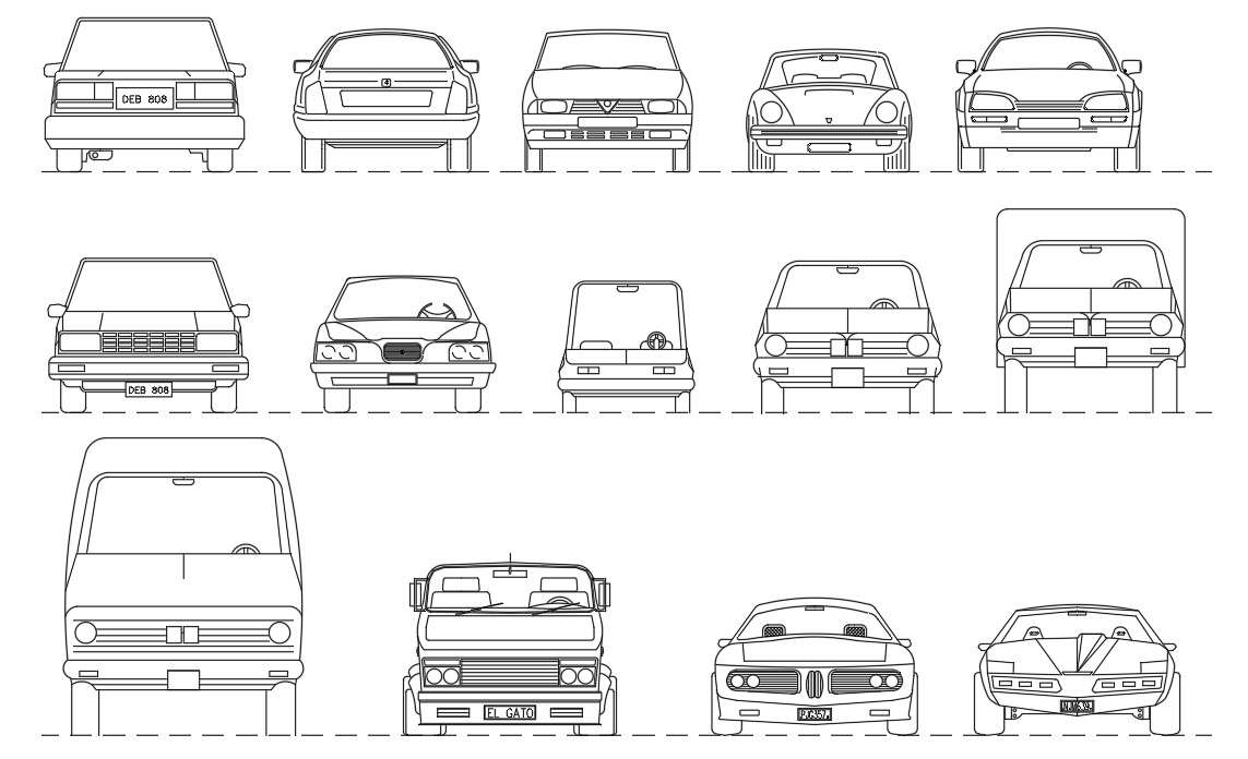 3d car cad block