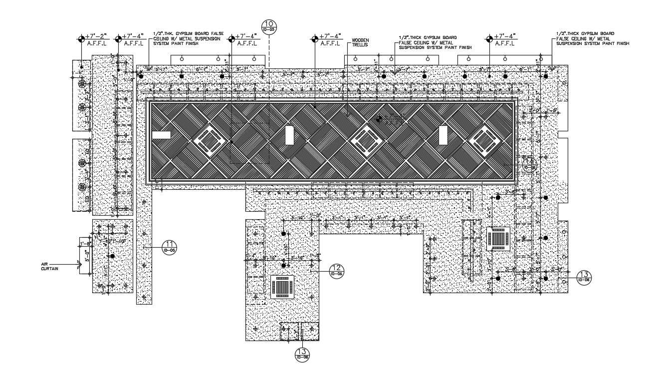 Ceiling layout plan in DWG file - Cadbull