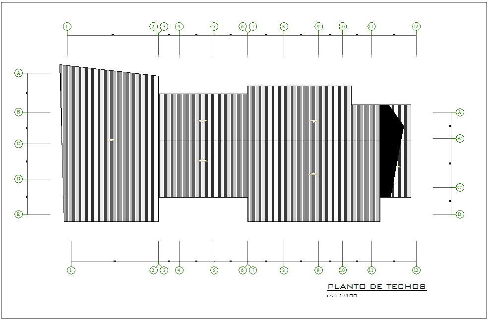 Ceiling plan  with construction view for municipal  building  