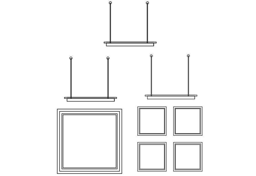 Ceiling Design And Lights Design Cad Blocks In Autocad 2d Drawing Cad File Dwg File Cadbull 