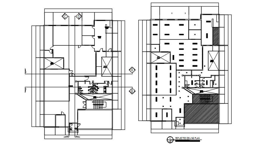 Ceiling plan detail of the building is given in this 2D Autocad DWG ...