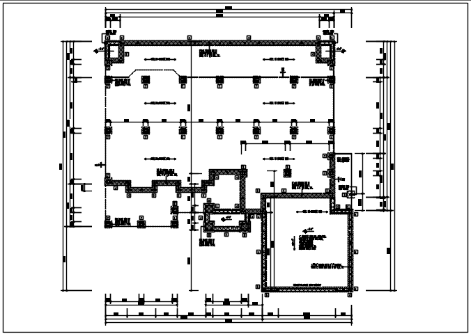 Celler area and column elevation plan view detail dwg file - Cadbull