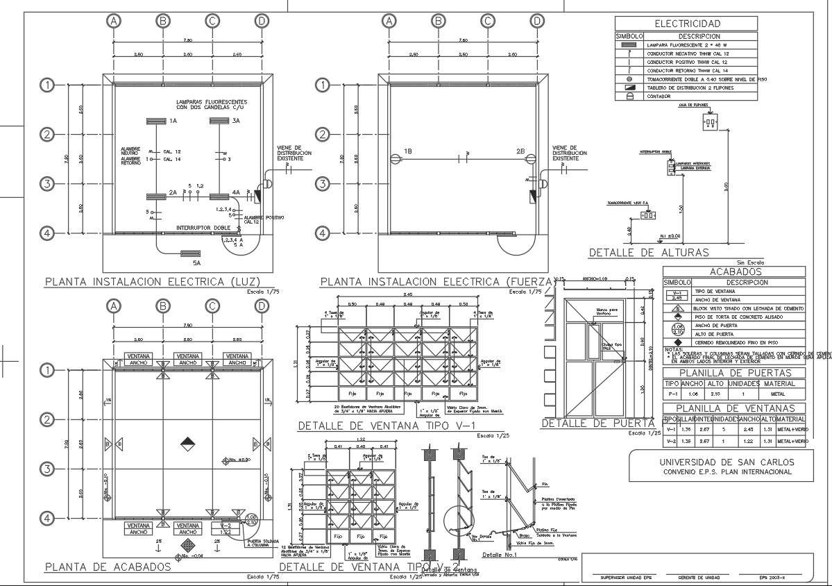 Center line Plan, elevation and section detail dwg file - Cadbull