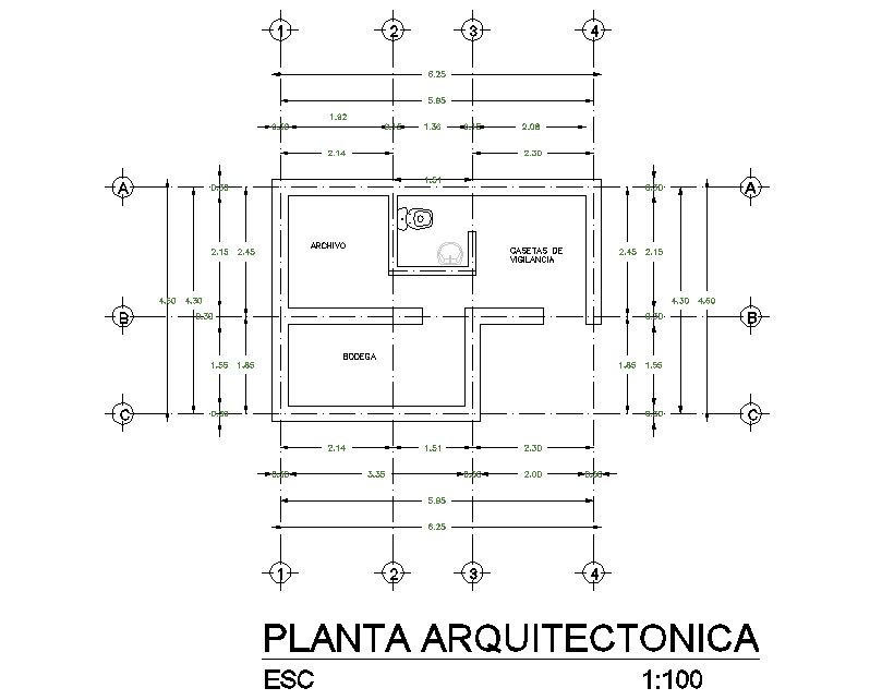 Center Line House Plan Detail Cadbull