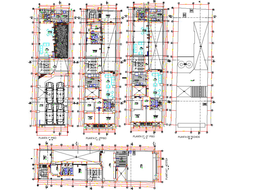 Center line plan detail dwg file - Cadbull