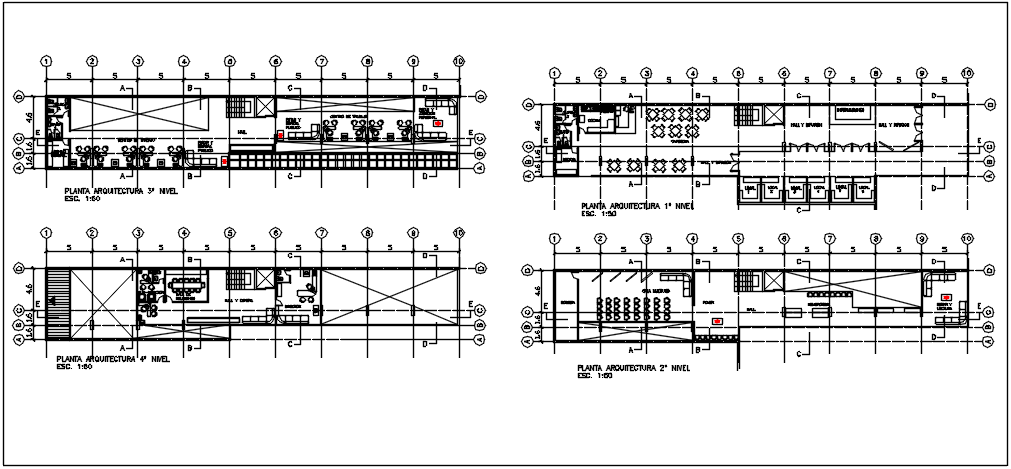 Center line plan in commercial plan and elevation plan detail dwg file ...