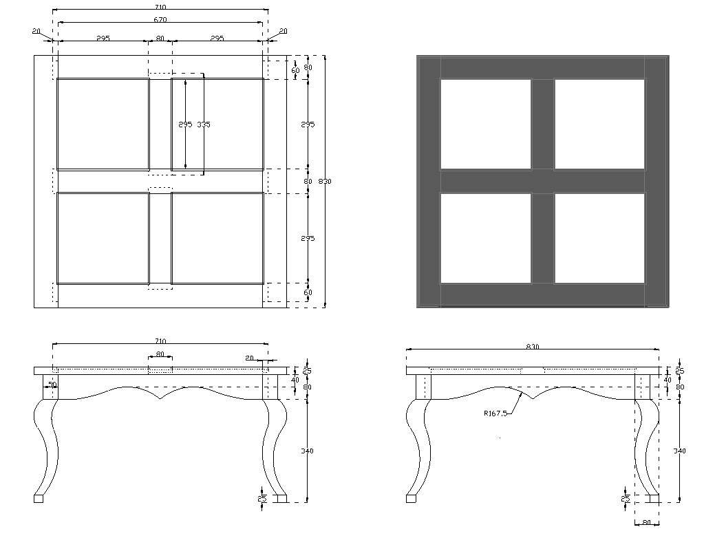 center table drawing