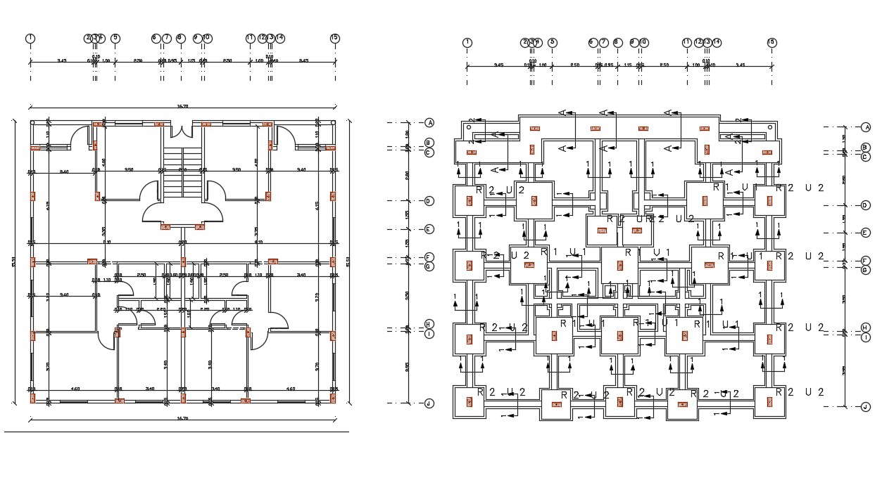 Center Line House Construction Plan Design DWG File - Cadbull