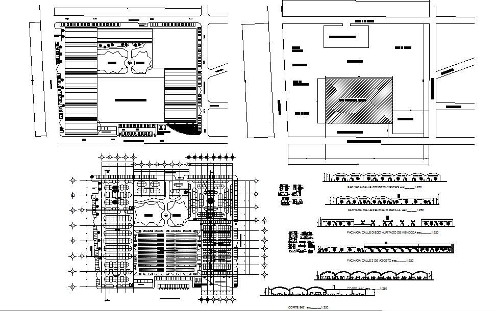 Central market layout plan dwg file Cadbull