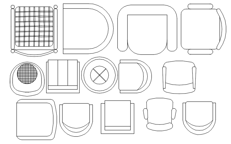 Chair blocks in detail AutoCAD drawing, CAD blocks, CAD file, dwg file ...