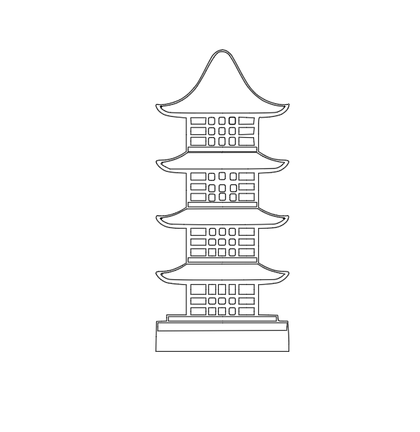 Chinese temple design DWG AutoCAD file - Cadbull