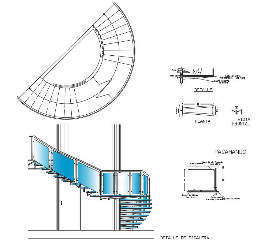 Circular Stairs Drawing