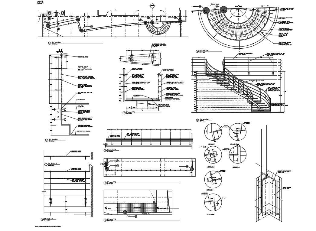 Circular stairway Design - Cadbull