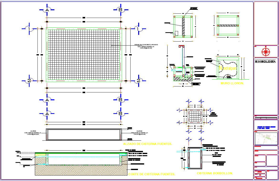 Cistern Cad Detail - Cadbull