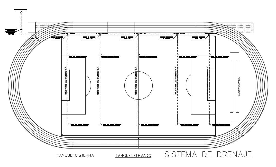 Cistern location detail of the 160x86m basketball stadium plan is given ...