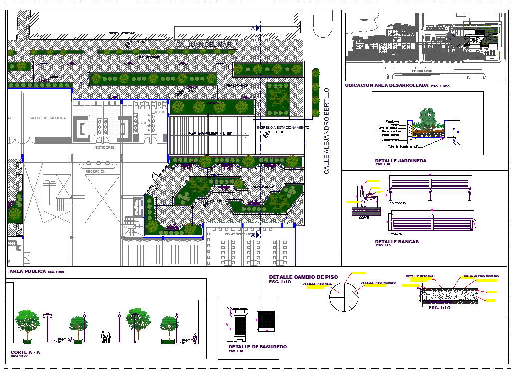 City Arcade Building layout detail - Cadbull