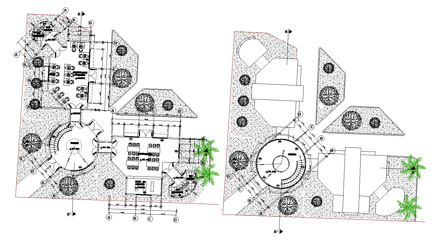 City Offices And Cultural Center Plan Detail Dwg File. - Cadbull