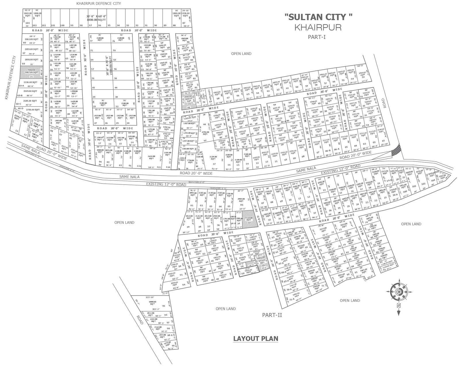 City planning plot division layout every plot size is between 1550sft ...