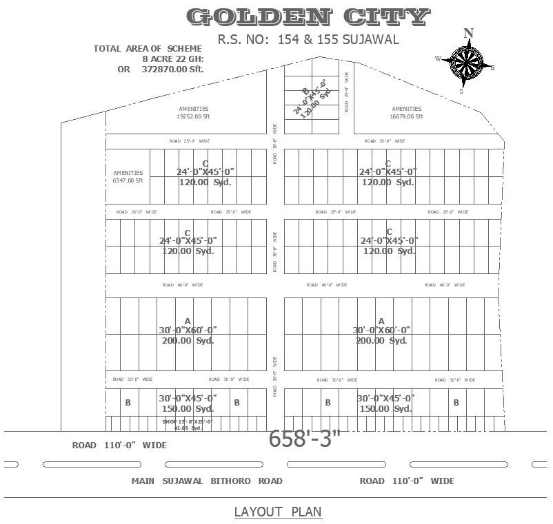 City planning with all amenities detail layout plan plot division in ...