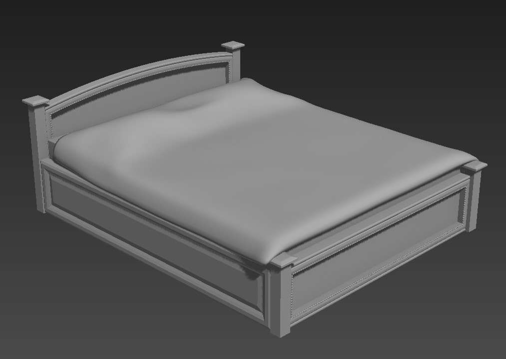 Classic Double Bed Furniture Blocks 3ds Max File Cadbull 