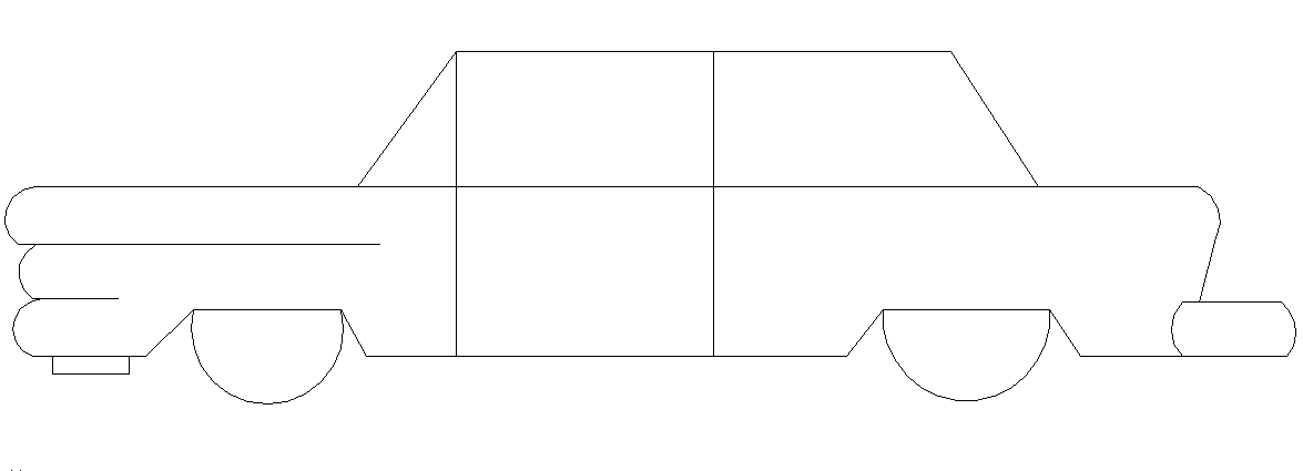 Classic Cars Side Elevation Cadbull