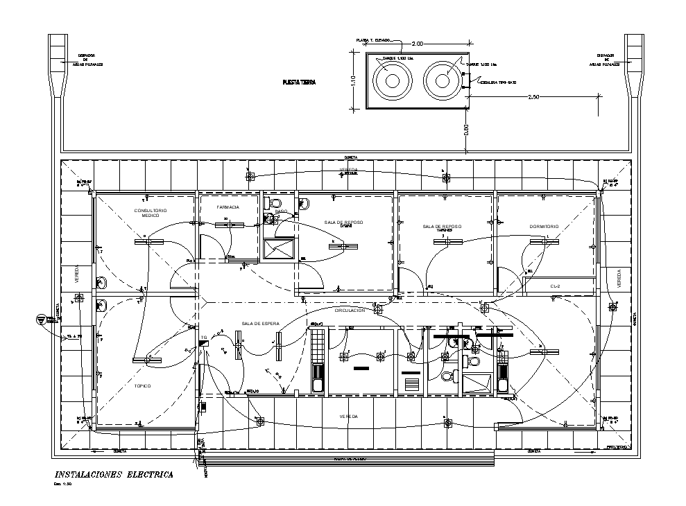 Clinic Project Electrical Layout Plan AutoCAD Drawing Download DWG File ...