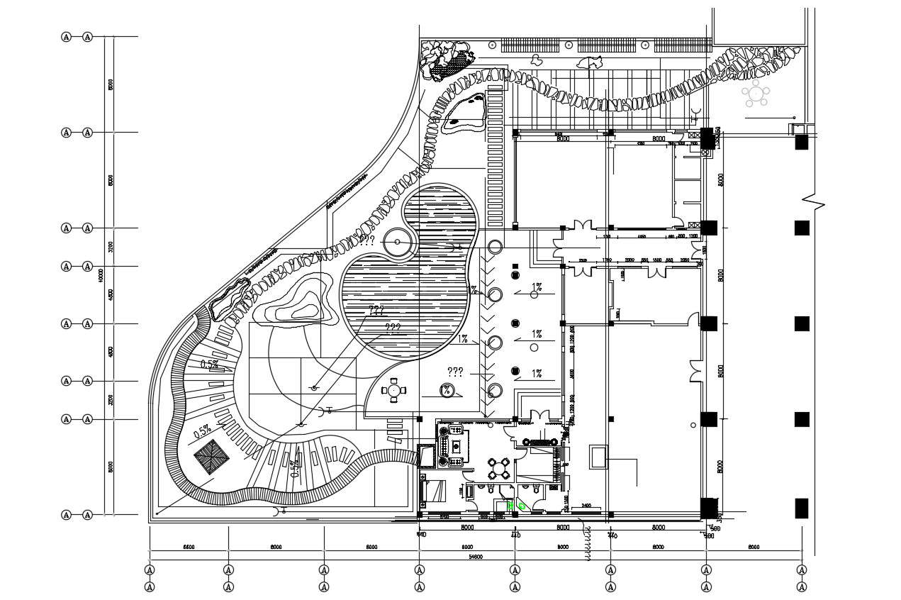 Club House Design AutoCAD Drawing - Cadbull