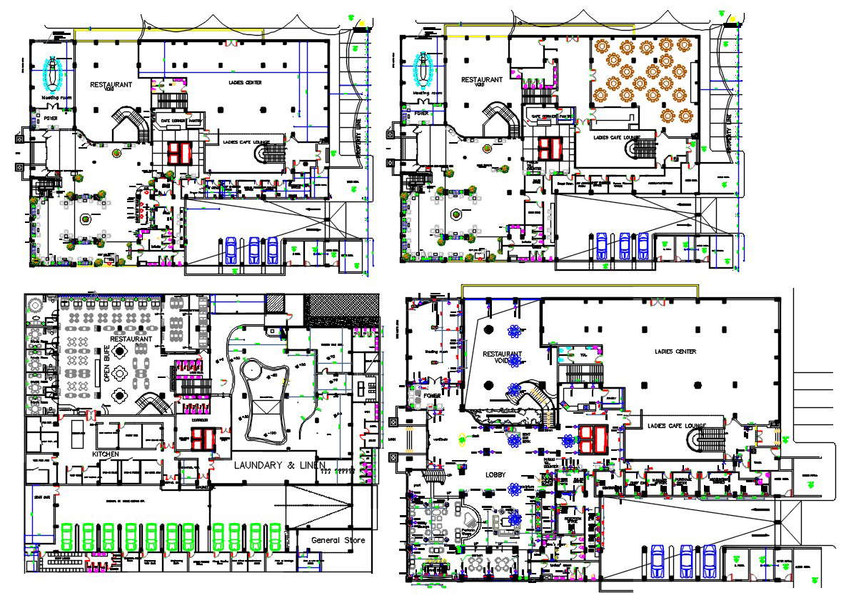 Club House Floor Plan Cad File Cadbull