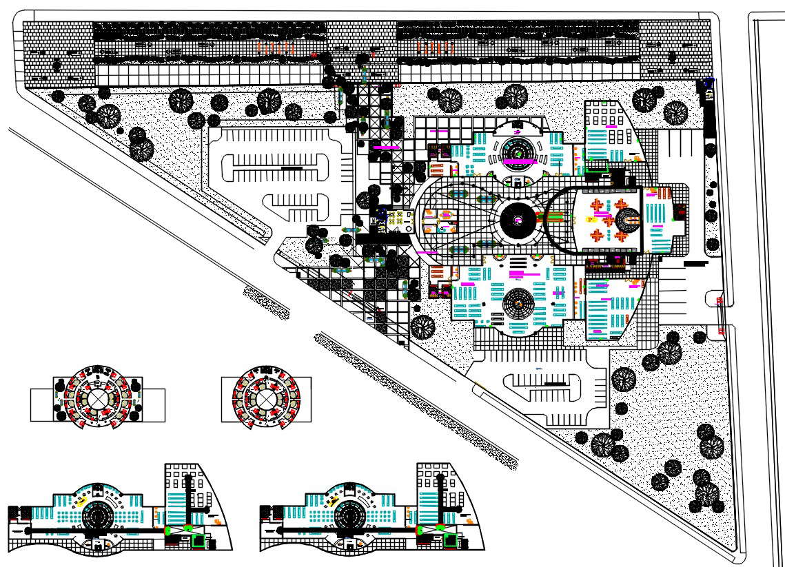 Club House plan project - Cadbull