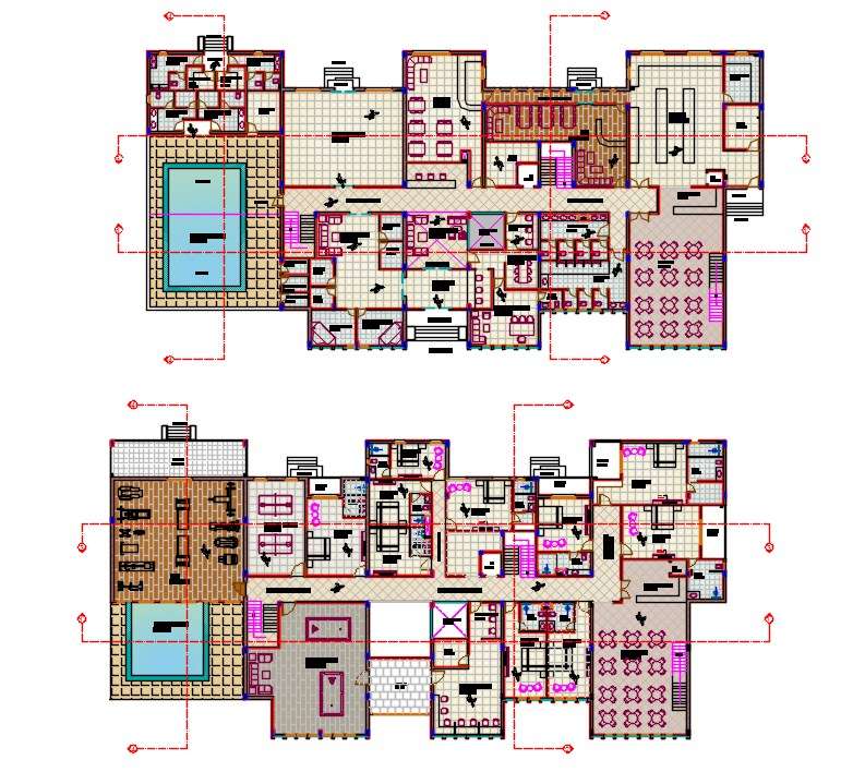Clubhouse Layout Plan Autocad Drawing Download Dwg File Cadbull ...