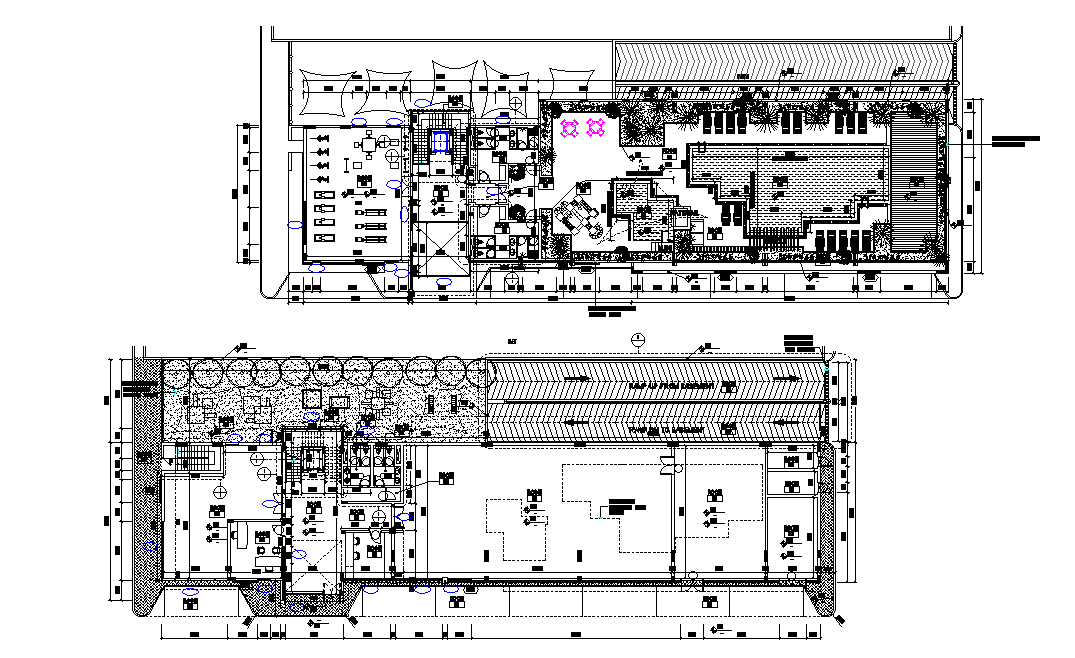 Club house plan details are given in this 2D Autocad DWG drawing file ...