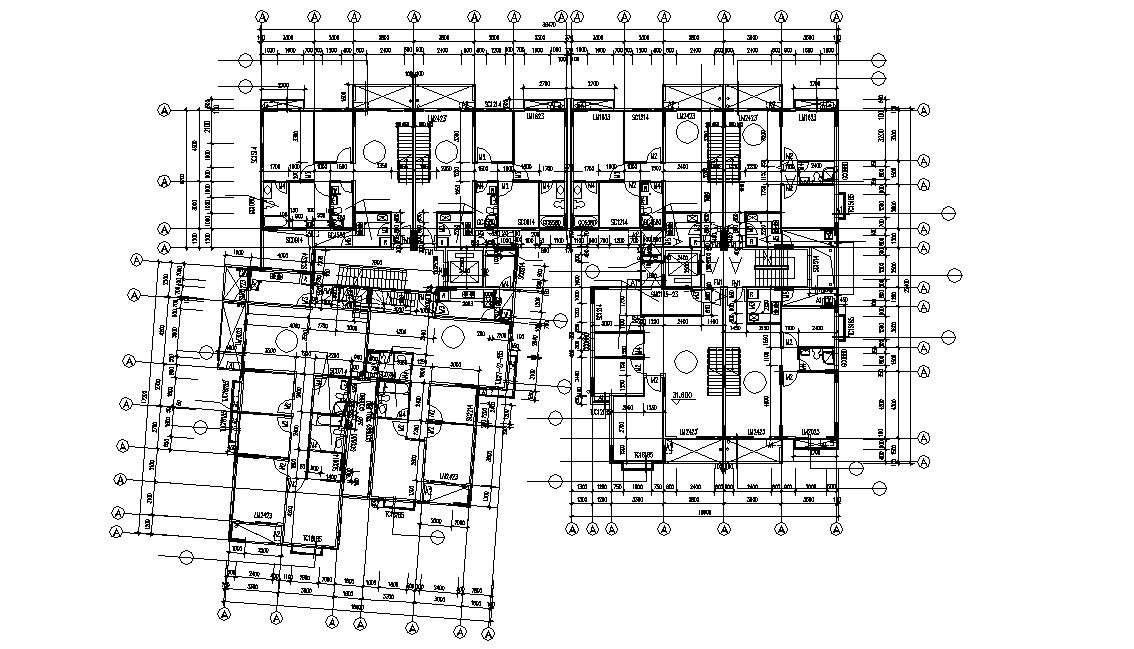 Cluster Residential Apartment Working Plan - Cadbull