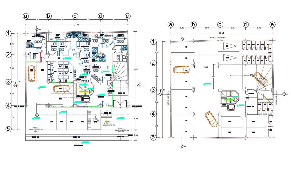 Collaborative Office Plan With Furniture Layout Design DWG File - Cadbull