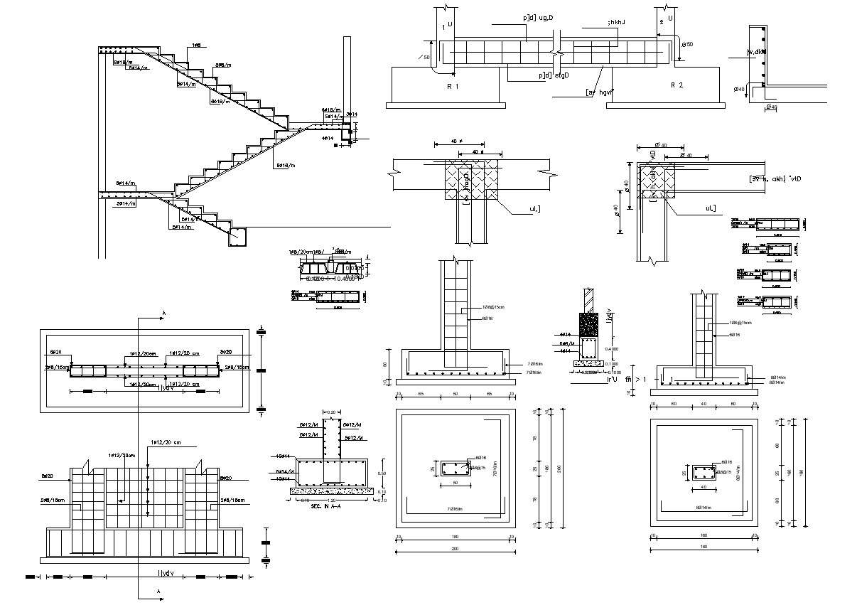 Structural Detail Drawing Of The Column In Dwg Autocad File Cadbull