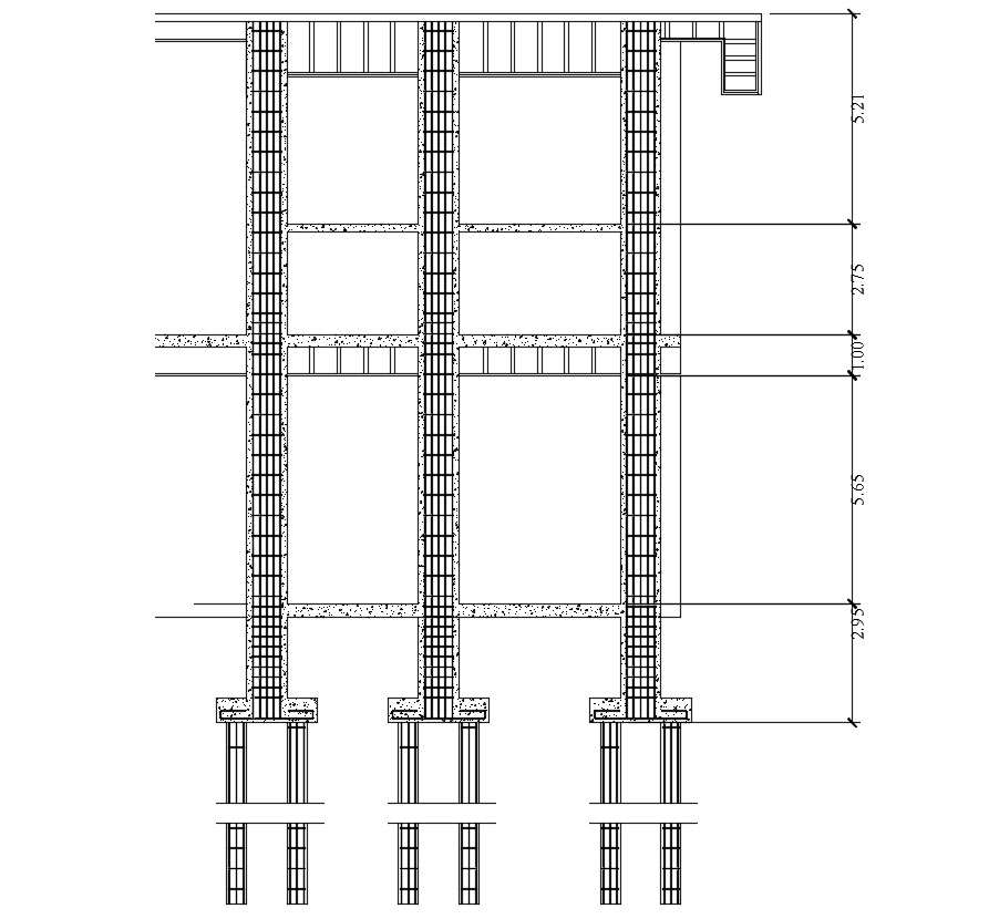 Column Construction CAD Drawing - Cadbull