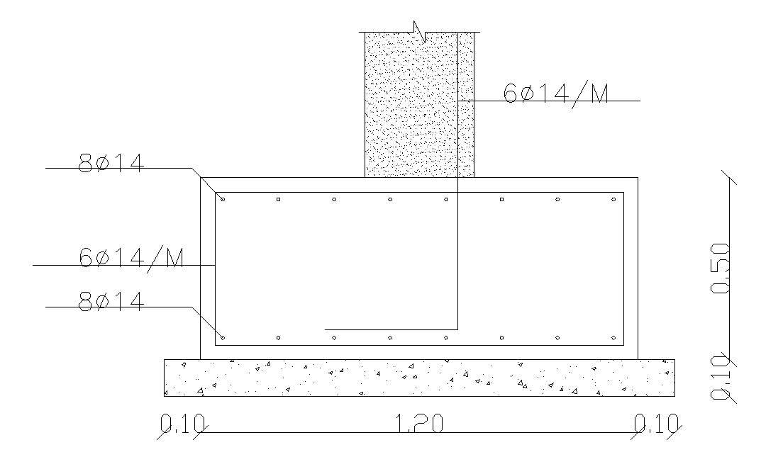 Column Foundation Section Design CAD Drawing - Cadbull