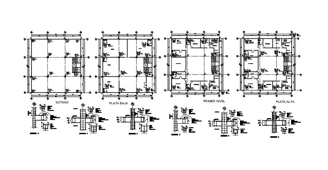 Column Layout Plan In AutoCAD Drawings - Cadbull